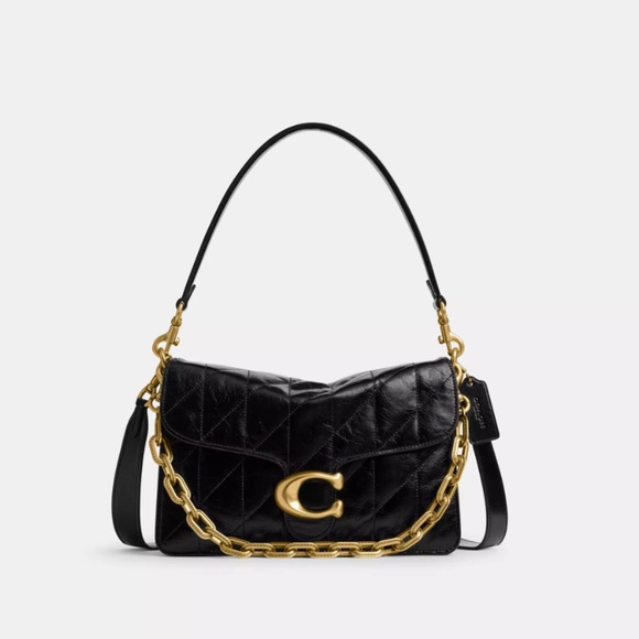 Authentic Coach Chain Tabby Shoulder Bag With Quilting - Picture 1 of 6